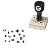 Kleine wintervlokken stempel (Gestempeld)