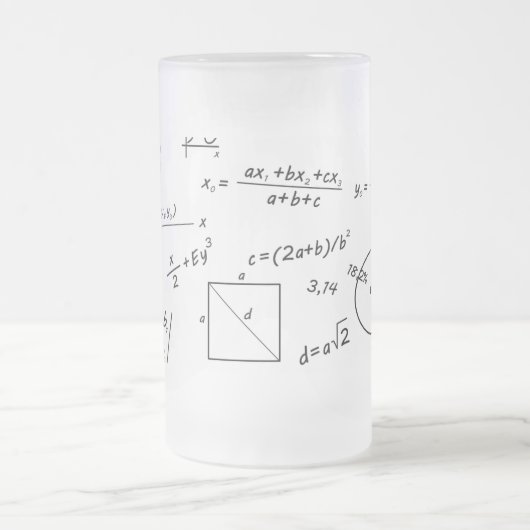 Kleine wiskunde mok van glas (Center)