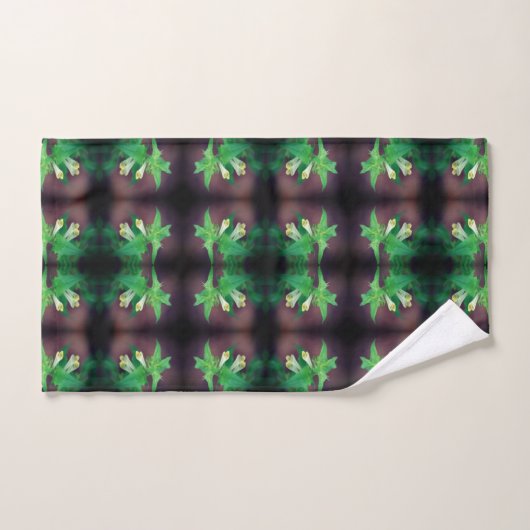 Kleine witte bloem Sluit Abstract op Bad Handdoek (Handdoek)