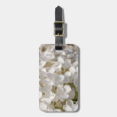 Kleine witte bloemen bagagelabel (Voorkant verticaal)