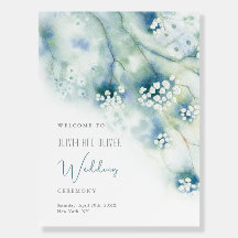 Kleine witte bloemen bruiloft welkom