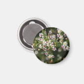 Kleine witte bloemen magneet (Voorkant / Achterkant)