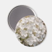 Kleine witte bloemen magneet (Voorkant / Achterkant)