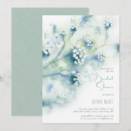 Kleine witte bloemen Vrijgezellenfeest Kaart