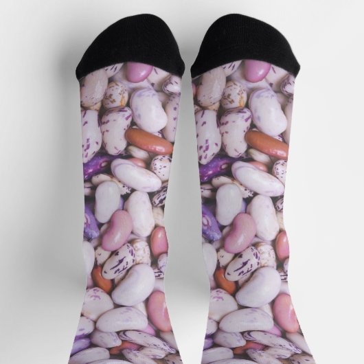Kleine witte en paarse coole bonen sokken (Top)
