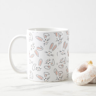 Kleine witte konijntjes koffiemok