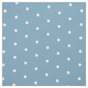 Kleine witte oliepunten op Sweet Carolina Blue Stof
