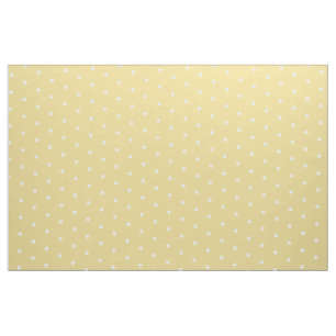 Kleine witte pooldots op Baby geel Stof