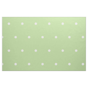 Kleine witte pooldots op mint Green Stof