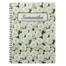 Kleine witte rozen gepersonaliseerd