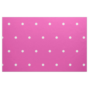 Kleine witte stippen op diva roze stof