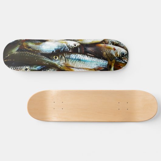 Kleine witte vis #2 skateboard (Horizontaal)