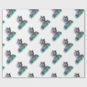 Kleine wolf cadeaupapier (Vlak)