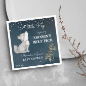 Kleine wolf thema baby shower servies servet