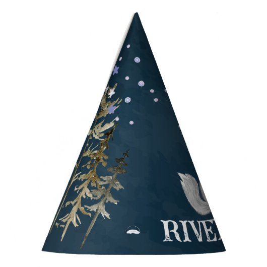 Kleine wolf thema verjaardagsfeestje gedrukt feesthoedjes (Links)