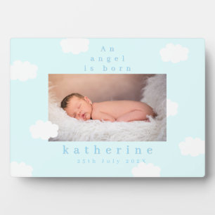 Kleine wolk pastelblauw fotoplaat