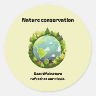 Kleine wonderen om de planeet te redden: Natuur St Ronde Sticker