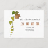 Kleine zakelijke coupon Roze Dank u Kaart invoegen (Achterkant)