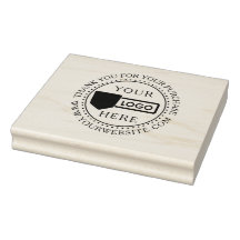 Kleine Zakelijke Houten Kunststempel met Logo