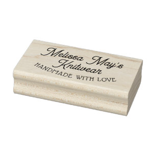 Kleine zakelijke persoonlijke handgemaakt met lief 	rubberstempel