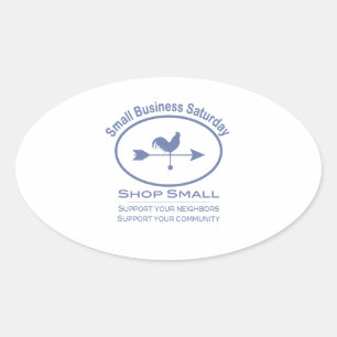 Kleine Zaterdag van de Bedrijfs Zaterdag Weatherbe Ovale Sticker