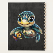 Kleine zee schildpad verkennen met haar vriend. planner (Achterkant)