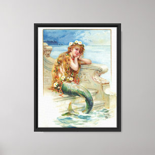 Kleine Zeemeermin door Hans Christelijk Andersen ( Canvas Afdruk