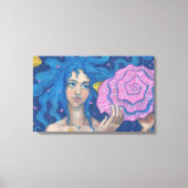 Kleine Zeemeermin, Fantastische kunst onder water, Canvas Afdruk (Voorkant)