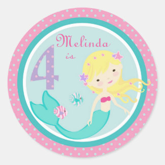 Kleine zeemeermin Sticker blond 4