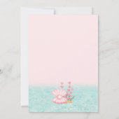 Kleine Zeemeermin Verjaardag Roze Uitnodiging (Achterkant)