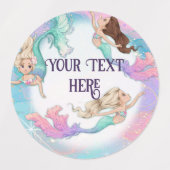  kleine zeemeerminnen Stickers (Design 1)