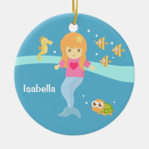 Kleine zeemeerminnen Zee creëren Girls Room Keramisch Ornament