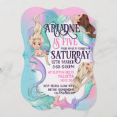 kleine zeemeerminuitnodigingen kaart (Voorkant / Achterkant)