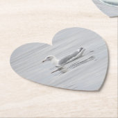 Kleine zeemeeuw kartonnen onderzetters (Gekanteld)