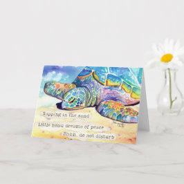 Kleine zeeschildpad dut Honu Haiku Kaart