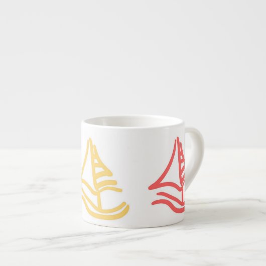 Kleine zeilboot mok (Voorkant rechts)