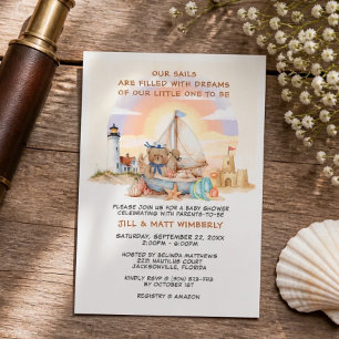 Kleine Zeiler Zeevaart Babyshower Uitnodiging