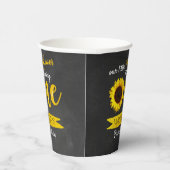 Kleine Zonnebloem 1e verjaardag Papieren Bekers (Rechts)