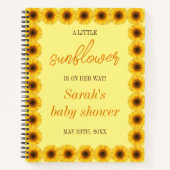 Kleine zonnebloempitten Baby shower Notitieboek (Voorkant)