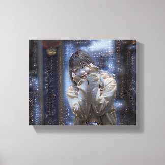 Kleine zonneschijn in geel canvas afdruk