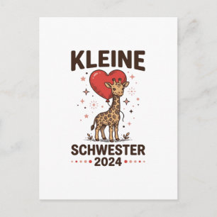 Kleine zus 2024 Schattige giraffe zus ontwerp_1 Briefkaart