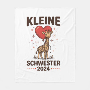 Kleine zus 2024 Schattige giraffe zus ontwerp_1 Fleece Deken