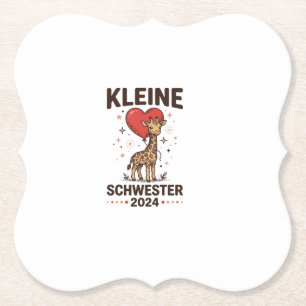 Kleine zus 2024 Schattige giraffe zus ontwerp_1 Kartonnen Onderzetters