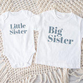 Kleine zus | Dusty Blue Matching Sibling Family Romper