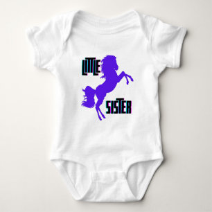Kleine Zus Paarse Pony Romper