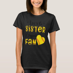 Kleine zuster Biggest Fan Teen Girls Leopard Softb T-shirt