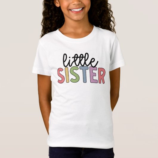 Kleine zuster Cute Matching Siblings T-shirt (Voorkant)