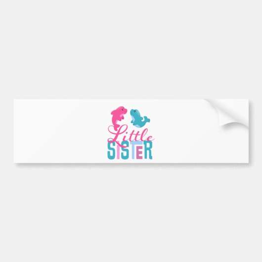 Kleine zuster Dolphins Bumpersticker (Voorkant)