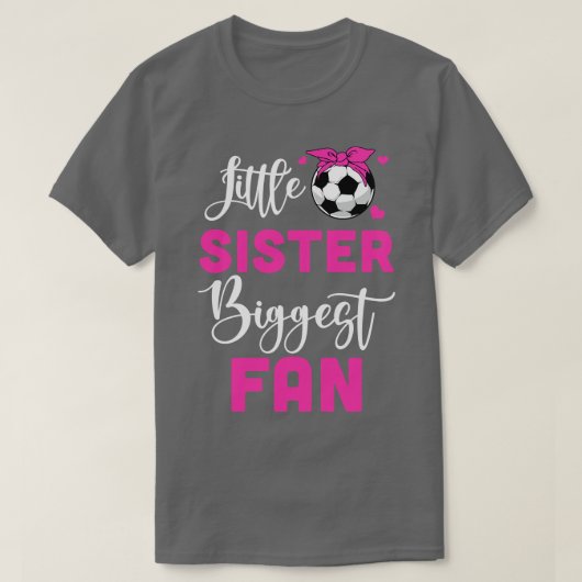 Kleine Zuster Grootste Fan Meisje T-shirt (Design voorkant)