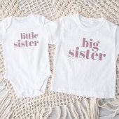 Kleine zuster | Mauve Matching Sbling Familie Romper